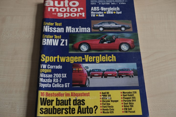 Deckblatt Auto Motor und Sport (09/1989)